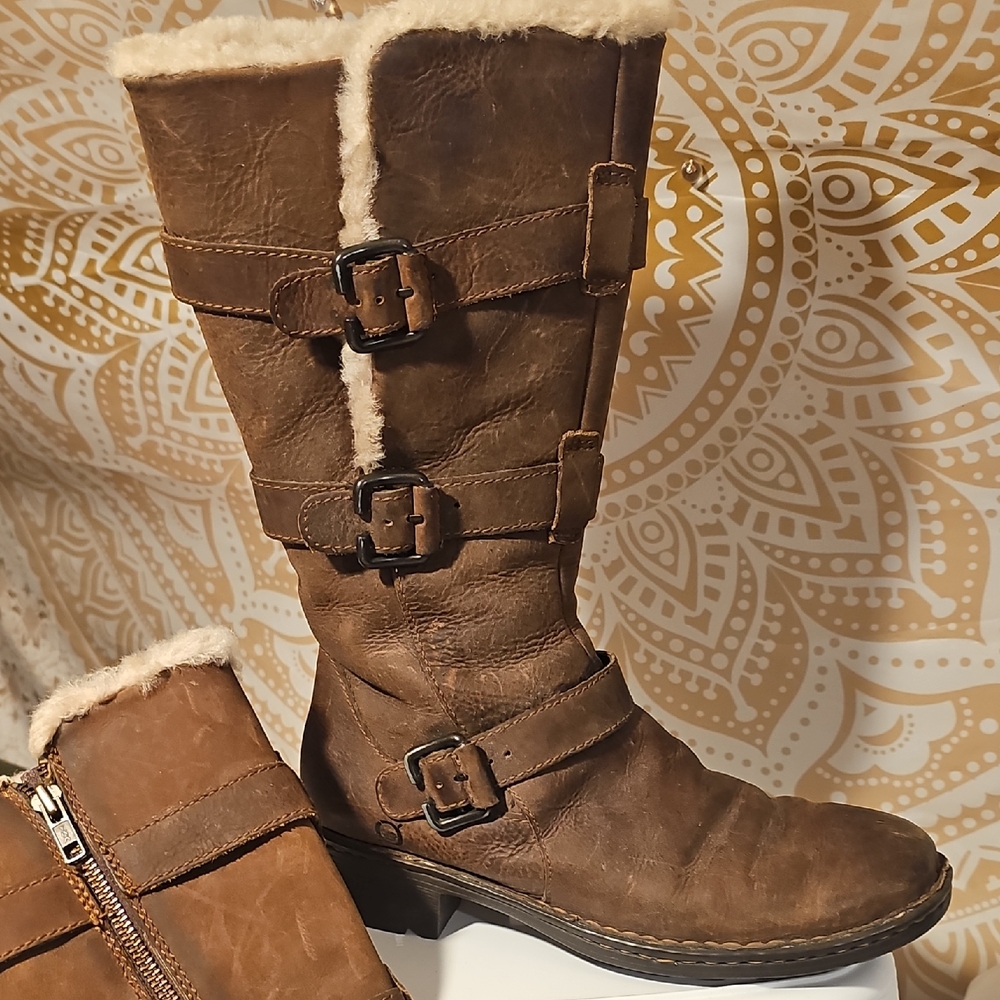 Born Brown Shearling-Lined Winter Boots